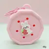 Bolsa de Silicone com Furo Estilo Desenho Animado Mini Carteira de Moedas Bolsa de Cosméticos DIY Bolsa para Fones de Ouvido Pingente de Chaveiro Presente