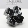 Decoración geométrica nórdica moderna cuadrada irregular de mármol suave rectangular cruzada cilíndrica jarrón decoración del hogar