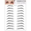 Pegatinas 3D para cejas transfronterizas al por mayor, imitación ecológica, tatuaje de cejas impermeable, pegatinas para cejas, pegatinas para cejas perezosas, en representación de cabello