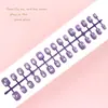 Olho de Gato de Vidro Roxo Textura de Alto Padrão Estilo Menina Estilo Irmã Real Clareamento Manicure Estilo Curto 30-t Manicure Usável