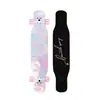 Skate Longboard de 44 Pulgadas para Principiantes, Hombres y Mujeres, Adultos, Tabla de Baile Doblemente Curva Profesional, Monopatín de Cuatro Ruedas de Madera de Arce para Jóvenes