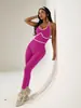 Nuevo Mono de Ropa Deportiva para Yoga de Amazon, Mono de Una Pieza con Contraste de Color Europeo y Americano, Conjunto de Pantalones de Yoga, Ropa de Fitness para Mujer