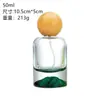 Venta Directa de Fábrica Botella de Perfume de Vidrio Cilíndrica Fondo Volcánico 30ml 50ml 100ml Botella Vacía Botella con Atomizador Fondo Grueso Tapa de Bola