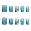 Hilo Azul Dorado Ojo de Gato Mate Textura de Alta Gama Elegante Estilo Girly Versátil Arte de Uñas 30-t Uñas Portables