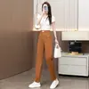 Calça Casual Slim Fit Primavera/Verão Novo Estilo Tendência Versátil Cintura Alta Solta Afinando Calça Harem