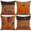 Nueva Funda de Cojín de Acción de Gracias Transfronteriza Sala de Estar Dormitorio Cosecha de Otoño Calabaza Hoja de Arce Funda de Cojín Decorativo para Sofá