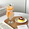 Taza de Vidrio Ins de Estilo Coreano de Moda Taza para Jugos Taza para Bebidas de Alto Valor Taza para Cócteles Taza para Bebidas Frías Soda Agua con Gas