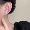 Pendientes curvados de circón Super Flash para mujer, diseño de nicho, alta calidad, nuevos populares en 2023, pendientes de temperamento únicos, pendientes