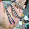 Fio de Algodão com Contas Dzi de Jade Cordão Trançado à Mão para Colar Cordão DIY do Tibete para Passar Contas Joias Thangka