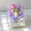 Bouquet de Flores de Hilo para el Día de San Valentín Transfronterizo Caja de Regalo Decoración de Escritorio Flor de Pompon Regalo de Cumpleaños para Novia Venta al por Mayor