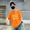 Camiseta Fresca y Moderna para Niños Mayores, Top de Verano 100% Algodón para Niños, Camiseta de Manga Corta Nueva de Verano 2026 para Niños