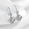 Estilo coreano moda leve borla de luxo quadrado açúcar elegante todos os brincos das meninas da moda elegante luxo textura de metal jóias para as mulheres