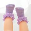 Meias de Renda para Meninas, Meias Infantis Princesa com Borda de Renda para Primavera e Outono, Meias Curtas para Bebê, Meias Curtas de Renda para Dança, Transfronteiriço