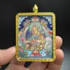 Colgante Portátil Xizang Thangka Pintado en Oro, Mahakala, Riqueza Amarilla, Colgante de Riqueza Negra, Colgante de Caja Gawu Estilo Étnico