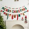 Banderines Navideños Transfronterizos, Guirnalda de Tela de Fieltro, Pared de Fondo Navideño, Decoraciones Navideñas para Fiestas de Jardín de Infancia