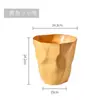 Cubo de basura plisado irregular personalizado para uso doméstico, contenedor de almacenamiento simple estilo nórdico para cocina, sala de estar, dormitorio y baño