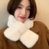 Bufanda Mao de Color Sólido para Mujer, Invierno, Suave, Estilo Coreano, Linda para Niña, Bufanda de Felpa, Cálida, Imitación de Piel de Conejo, Cuello