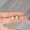 Pendientes Geométricos de Semicírculo con Aguja de Plata S925 para Mujer, Pendientes Versátiles de Piedra Ojo de Gato, Lujo Ligero, Joyería de Nicho de Gama Alta al por Mayor
