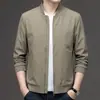 Otoño 2026 Ropa para Papá de Mediana Edad y Mayor Negocios Casual Cuello Mao Chaqueta Casual de Moda Ropa Exterior para Hombre Top Sencillo