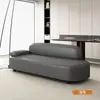 2026 Venta Caliente Estilo Crema Sofá Pequeño para Apartamento Recámara Chaise Longue Sofá Perezoso Respaldo Cuero Resistente a Arañazos de Gato Sofá de Belleza