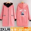 Otoño e Invierno Cálido Ropa Exterior Moda con Forro Polar Espesado Monos de Manga Larga Delantal de Cocina Anti-suciedad para Mujer Ropa de Trabajo Chaqueta Estampada