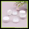 Caja redonda blanca 10g ungüento cosmético crema de prueba caja vacía 10ml caja de crema de maquillaje tarro de crema