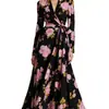 Estación Primavera/Verano 2026 Estación Independiente Transfronterizo Europeo y Americano Venta Caliente Estampado Floral Temperamento Suave Cita Moda Vestido