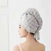 Gorro de Microfibra para Secar el Cabello, Espeso, Absorbente, Secado Rápido, Turbante de Hotel con Cola Ancha, No Necesita Secadora, Gorro de Ducha para el Hogar, Terciopelo de Coral