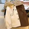 2025 Nueva Chaqueta de Algodón con Capucha Moda Retro Colorido de Gama Alta Abrigo de Algodón Holgado de Invierno