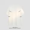Nova Camiseta Masculina 2026 com Linhas Color-Blocking Estilo Americano, Sorona 260g, Corte Amplo, Gola Redonda, Camiseta Casual de Manga Curta para Homens