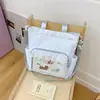 Bolsa de Papel de Lunares de Encaje Suave y Linda Bolsa Japonesa Dulce de Nicho de un Solo Hombro para Estudiantes de Primaria Grados 3-6 Bolsa de Tutoría