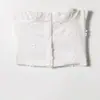 Ropa de Mujer Transfronteriza 2026 Moda Europea y Americana Casual Ajuste Delgado Bordado en Relieve Tridimensional Top Corto para Mujer F26829