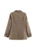 Za Comercio Exterior Transfronterizo Spot Mayorista Estilo Europeo y Americano Moda Otoñal Casual Blazer de Espiga para Mujer