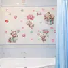 Uma Variedade de Adesivos de Parede de Ursinhos Macios e Fofos para Sala de Estar, Quarto, Quarto de Crianças, Decoração de Parede de Fundo da Casa, Adesivos de Parede Autoadesivos