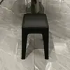 Banqueta de plástico para uso doméstico, ultra-espessa, banqueta macia acolchoada para sala de estar, banco para sala de jantar, banqueta extra estilo nórdico, modelo popular espessado para uso doméstico
