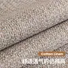 Cojín de sofá estilo japonés de imitación algodón y lino, apto para todas las estaciones, fijo, cojín de asiento antideslizante, lujo ligero, sensación de alta gama, cojín de sofá de fila recta