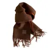 Bufanda nueva de mezcla de lana, bufanda de color liso para mujer para invierno, bufanda tejida cálida de longitud media, calentador de cuello, venta al por mayor para ventas transfronterizas