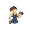 Comercio exterior nuevo deportes Equipamiento deportivo broche de aleación niña exquisita modelo de pesa insignia de pintura hebilla anti-exposición