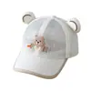 Gorra de Béisbol Transpirable de Malla Completa de Verano para Niños, Visera Solar Protectora para Exteriores para Niños, Gorra de Pico Linda y Elegante para Niñas