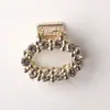 Nueva y elegante pinza pequeña de aleación de lujo con perlas de imitación y diamantes de imitación para el flequillo, pinza para el pelo, media pinza, accesorios para el cabello