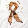 Lenço Longo Fino Estreito Estilo Coreano para Primavera e Outono Feminino Versátil Lenço Fino de Verão Faixa Lenço Pequeno Faixa de Cabelo