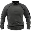 Suéter para hombre de punto cruzado europeo y americano, otoño e invierno, cálido, holgado, color liso, para exteriores, cálido, transpirable, táctico, ropa para hombre