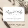 Tarjeta Minimalista de Feliz Cumpleaños Personalizada Linda Tarjeta de Florista Dibujada a Mano Tarjeta de Felicitación de Cumpleaños de Postre y Pastel Ins