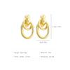 Moda europea y americana transfronteriza elegante retro versátil aretes de botón de círculo entrelazado metal exagerado aretes enrollados de múltiples anillos al por mayor