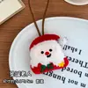 Colgante de peluche navideño caricatura muñeca linda pequeña adorno regalo pequeño etiqueta de nombre colgante navideño