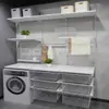 Estante de Secado de Ropa para Lavandería Transfronteriza, Estante de Almacenamiento Multifuncional Montado en la Pared con Ganchos para Almacenamiento