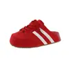 Medias Zapatillas sin Cierre para Mujer con Tacón Exterior, Nuevas Zapatillas de Entrenamiento Retro Alemanas Primavera 2026, Cómodas Zapatillas Perezosas sin Espalda con Suela Gruesa