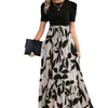 2026 Moda Feminina Cruzada Primavera e Verão Vestido Estampado Floral Quente Venda Redondo Decote Estilo Férias Exóticas Vestido Elegante