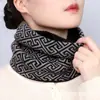 Bufanda Gruesa de Terciopelo con Estampado para Otoño e Invierno, Protección para el Cuello, Protección contra el Frío y Bufanda Elástica Cálida, Unisex, Bufanda para el Cuello Estilo Occidental
