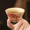 Taza de Cerámica Firestone Azul y Blanca, Taza Personal de Té de Alta Gama, Taza de Té Doméstica Estilo Chino, Taza de Degustación